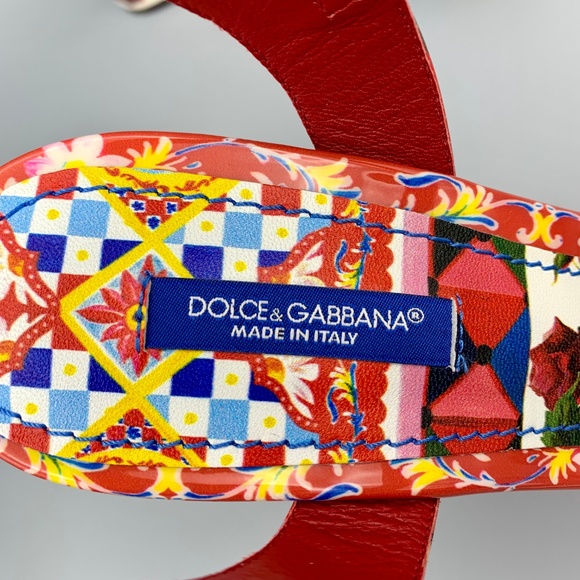 ⚡️SOLD! NIB DOLCE & GABBANA Majolica Wedges Sandal - Picture 7 of 8
